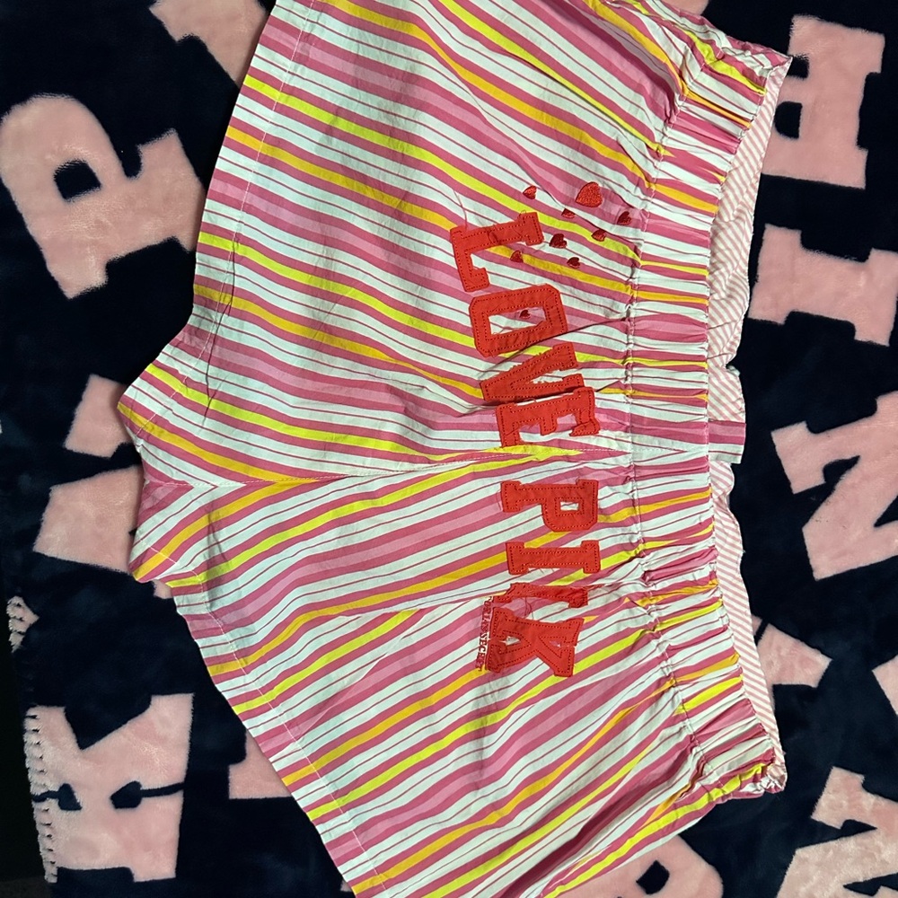 Colorful Striped Vintage Y2K sleep shorts